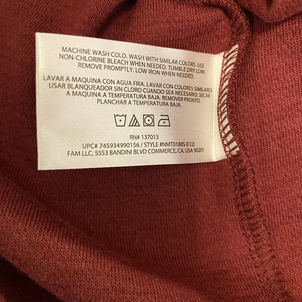 Banana Republic Red Burgundy Long Sleeve Crewneck Shirt Sweater Sz Medium